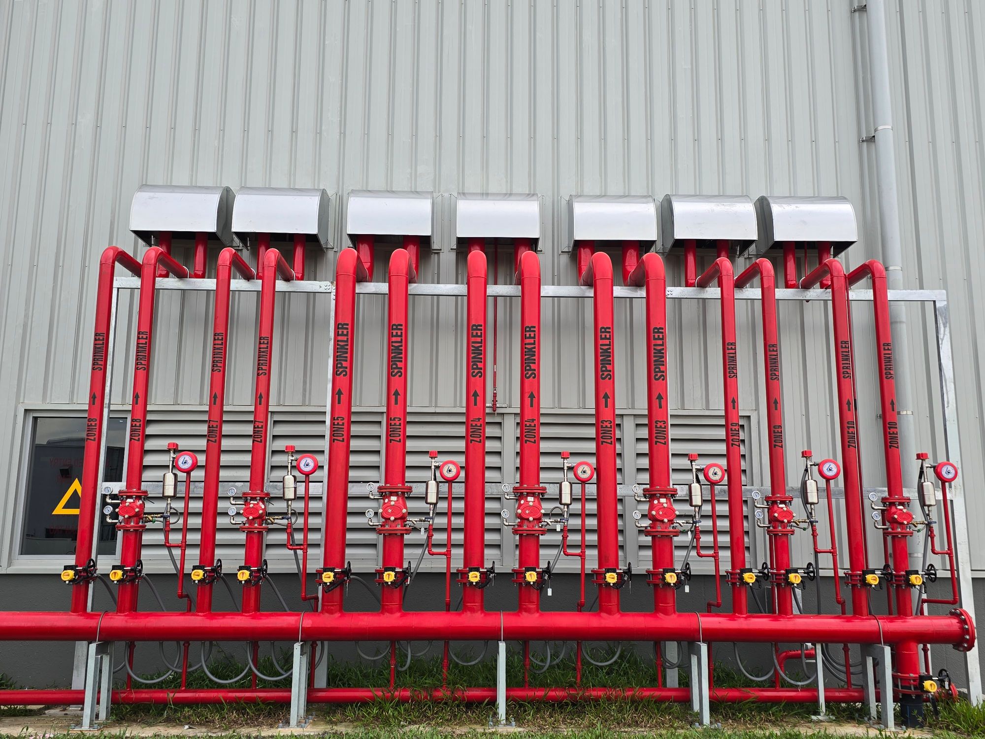 Fire suppression system risers and control valves